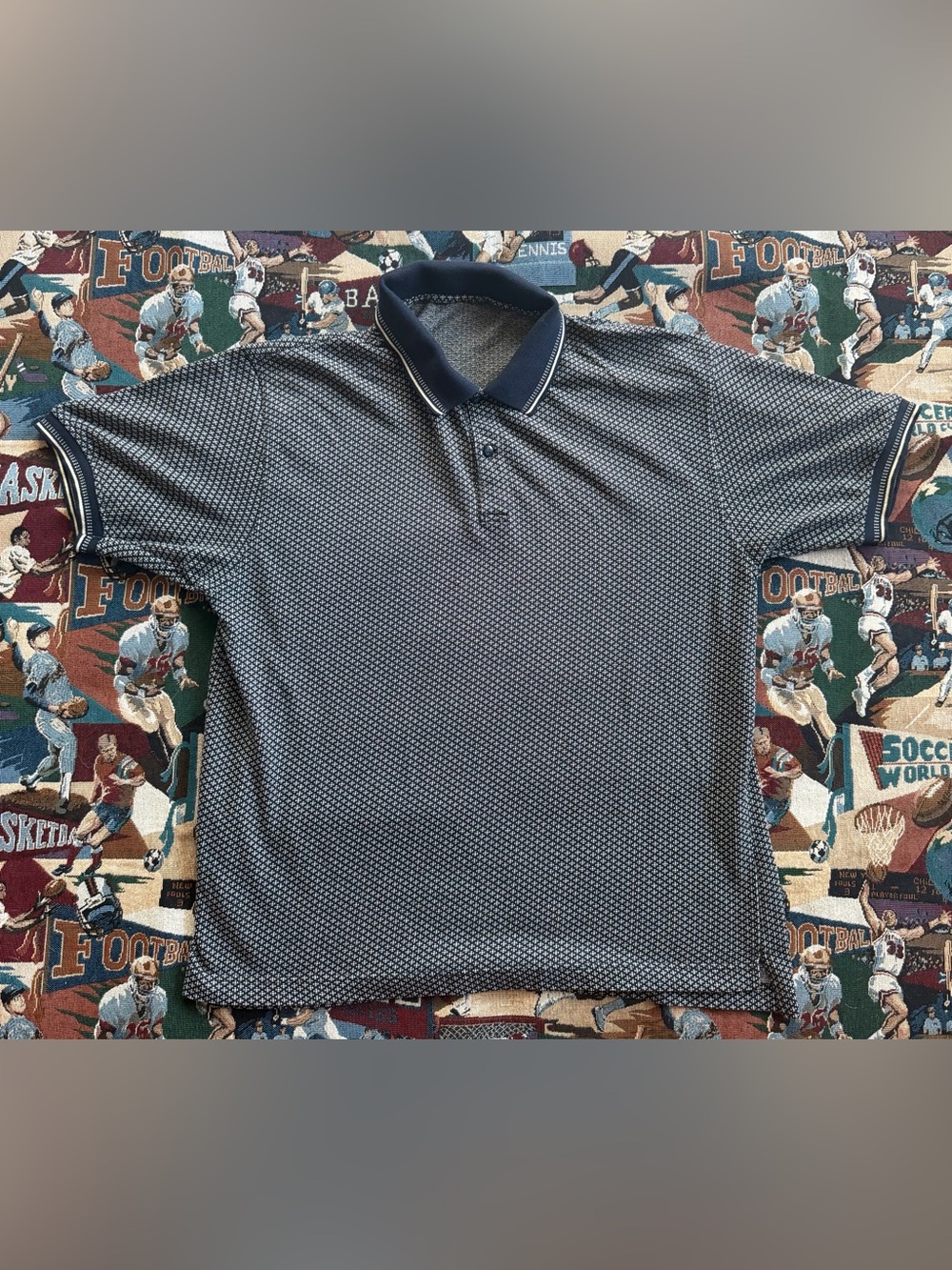 Vintage 90s Men’s Northwest Territory Navy Blue Polo Shirt